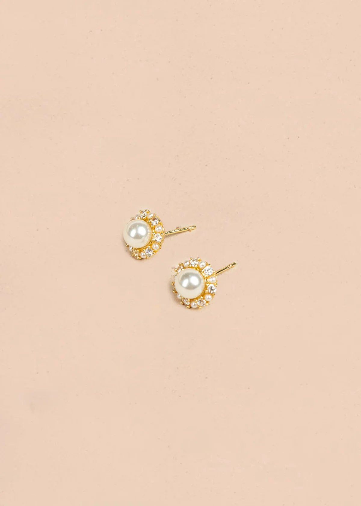 Aretes color dorado con perlas 106367 - Image 2