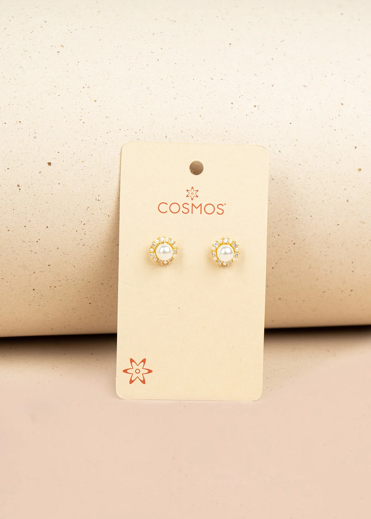 Aretes color dorado con perlas 106367 - Image 4