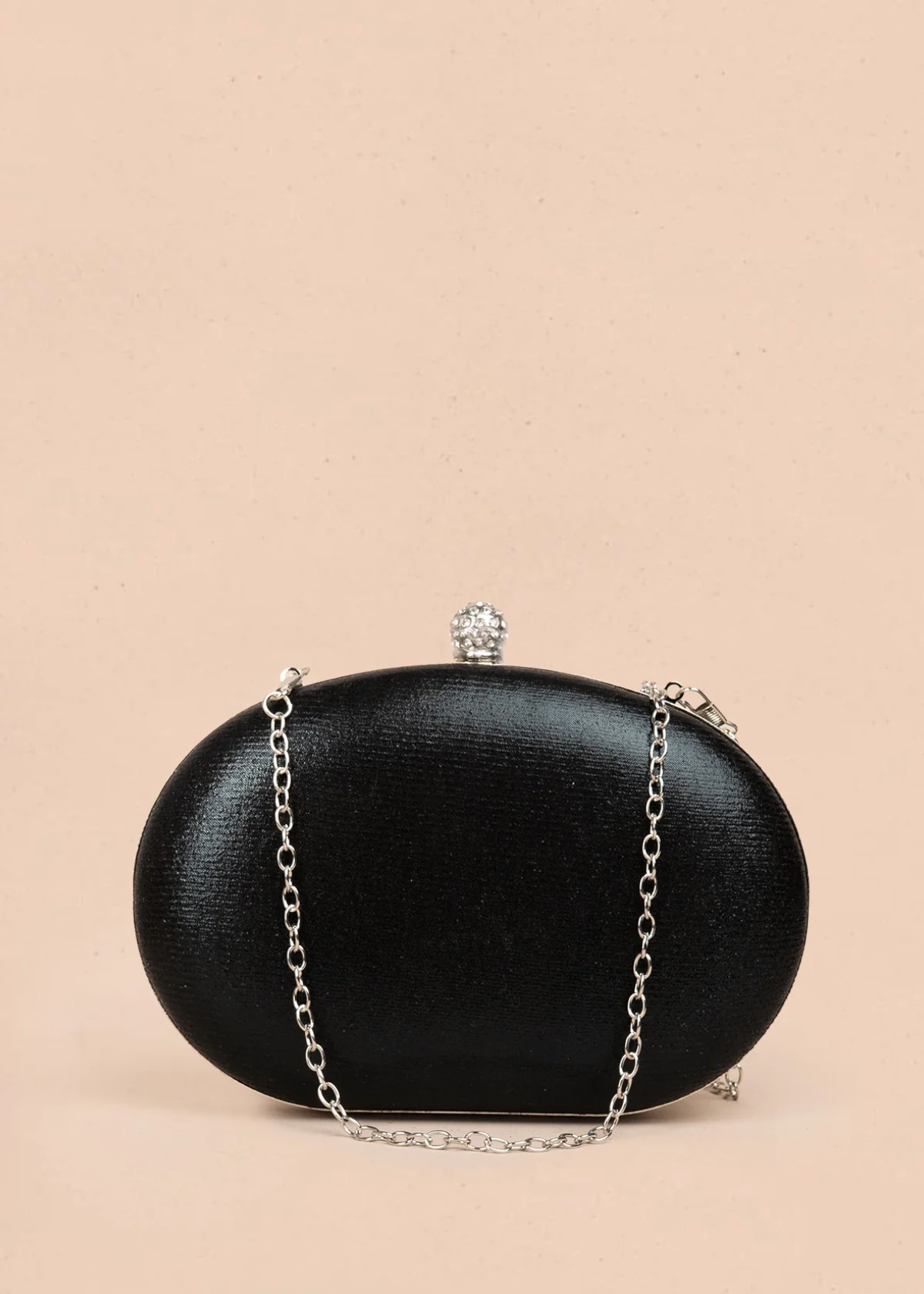 Bolso tipo bandolera color negro con pedrería 106241 - Image 4