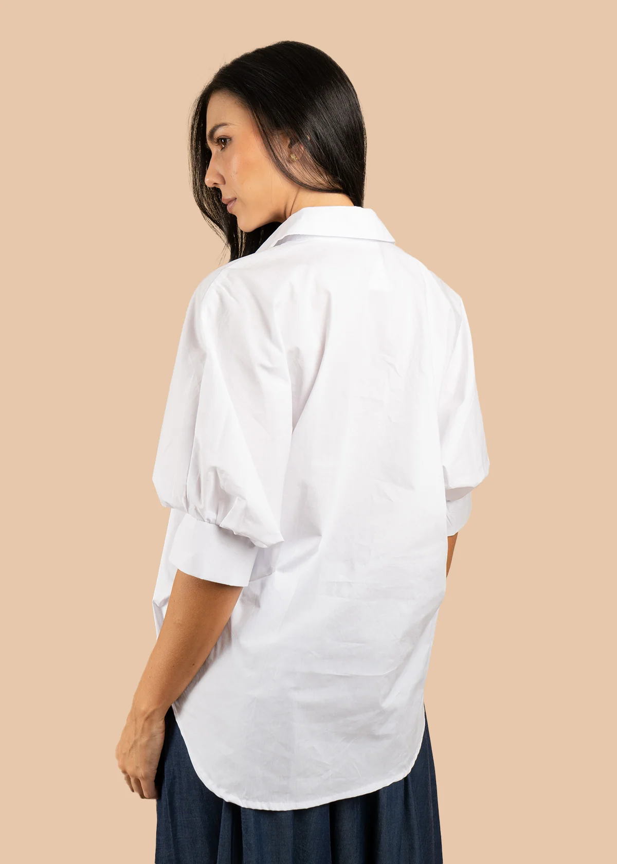 Blusa color blanco silueta oversize 106596 - Image 4