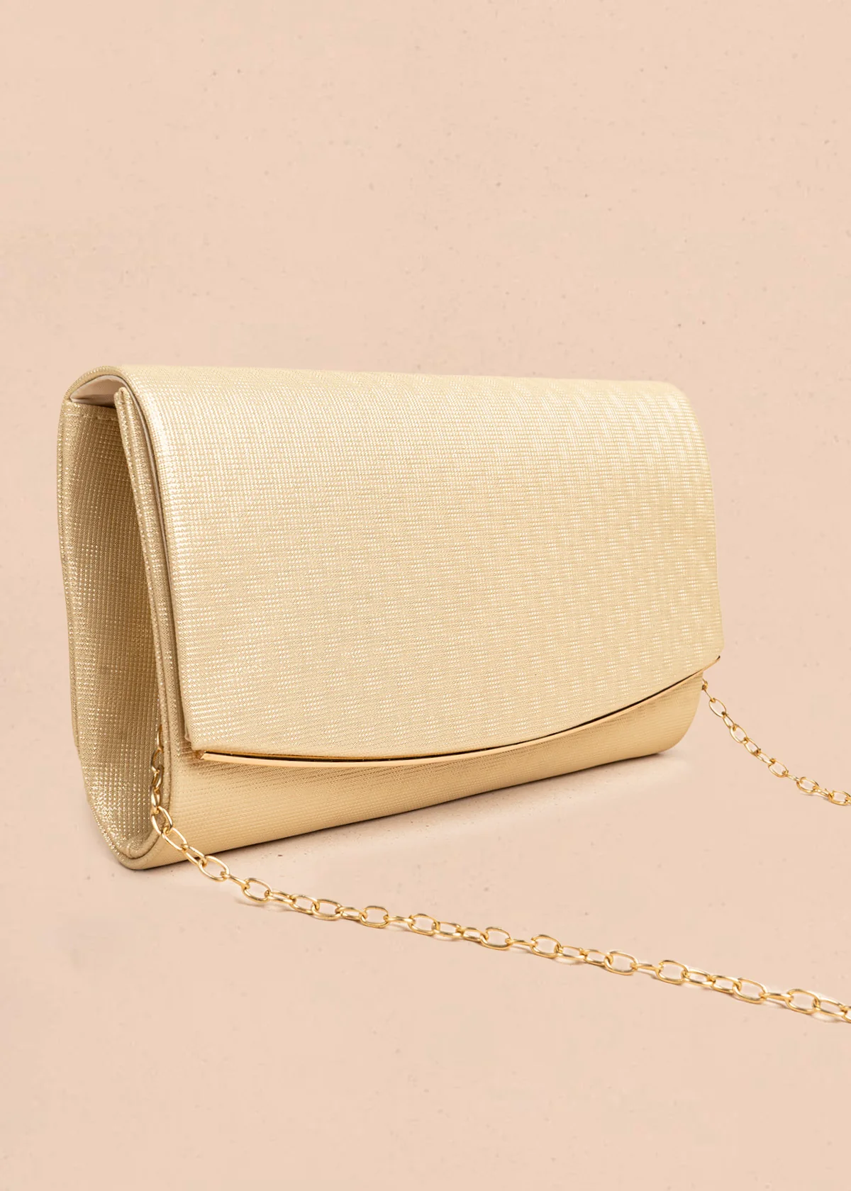 Bolso de fiesta color dorado con detalle dorado 106807 - Image 3