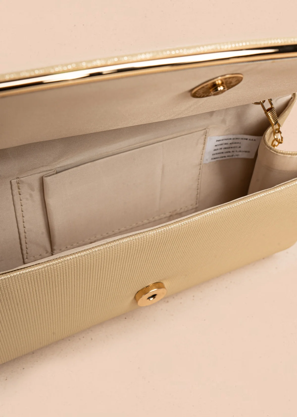 Bolso de fiesta color dorado con detalle dorado 106807 - Image 6