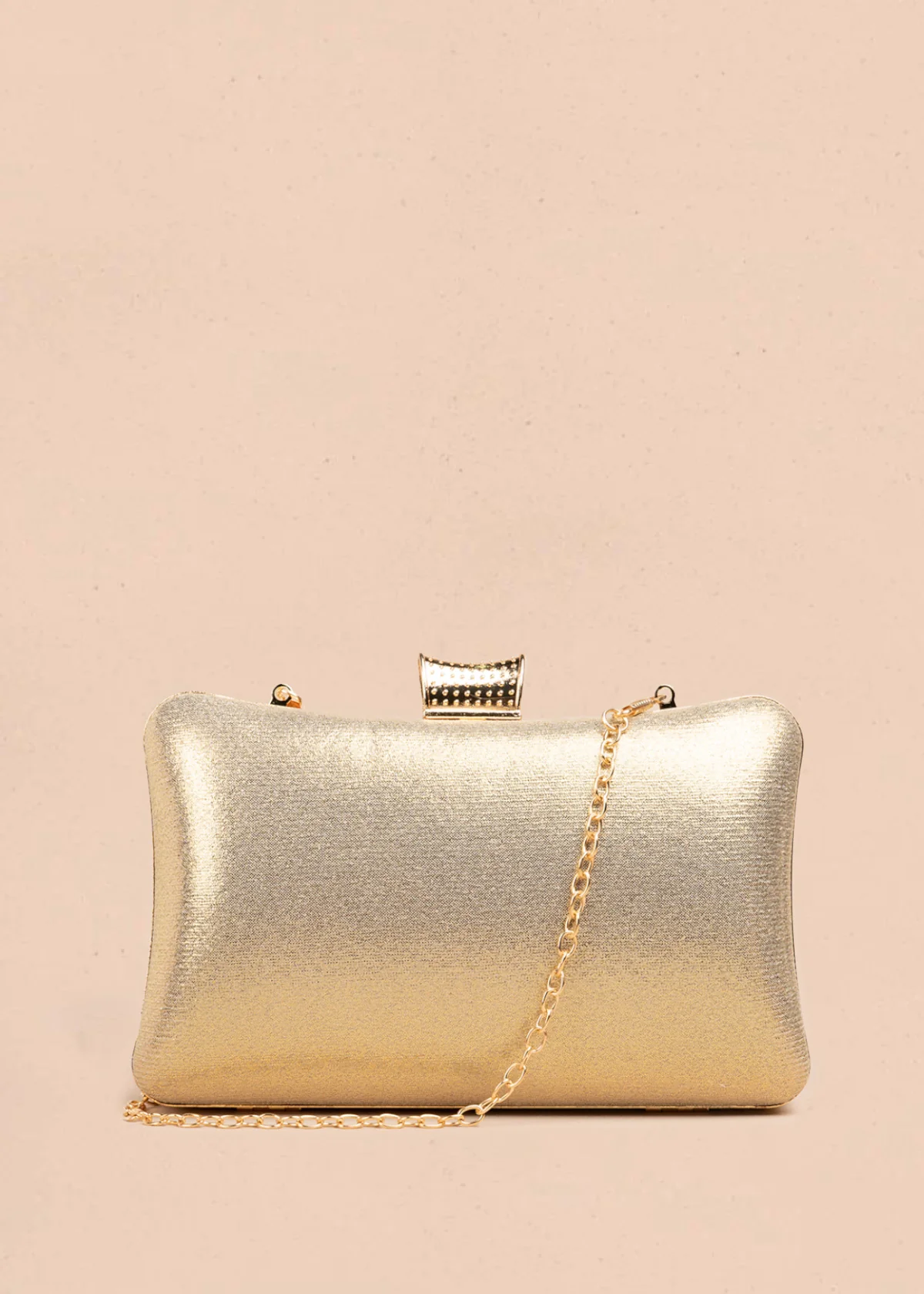 Bolso de fiesta color dorado con detalle de pedrería  106808 - Image 5