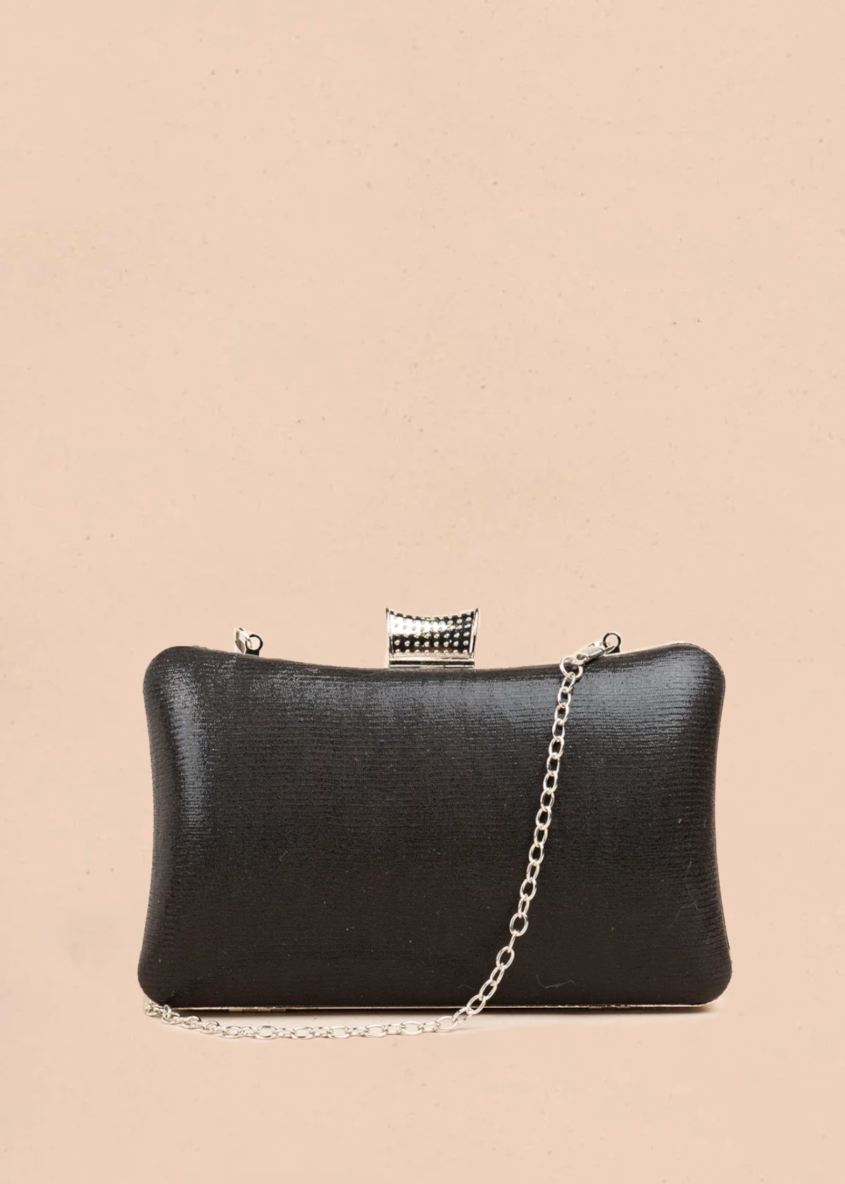 Bolso de fiesta color negro con detalle de pedrería 106808 - Image 4