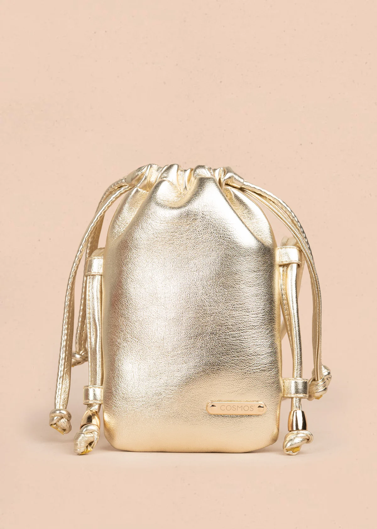 Bolso manos libres color champaña 106964
