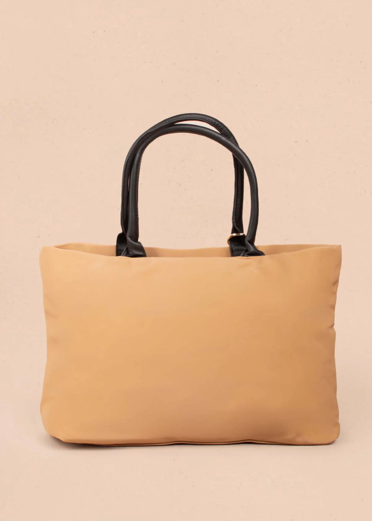 Bolso tipo shopping color miel con bolsillo frontal 104932 - Image 4