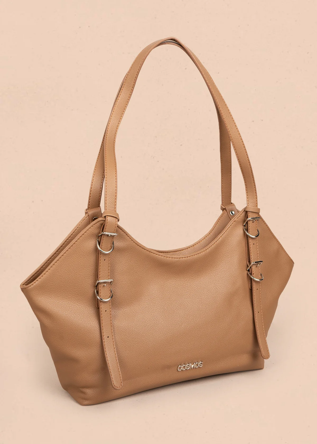 Bolso tipo shopping color miel texturizado 106183 - Image 2