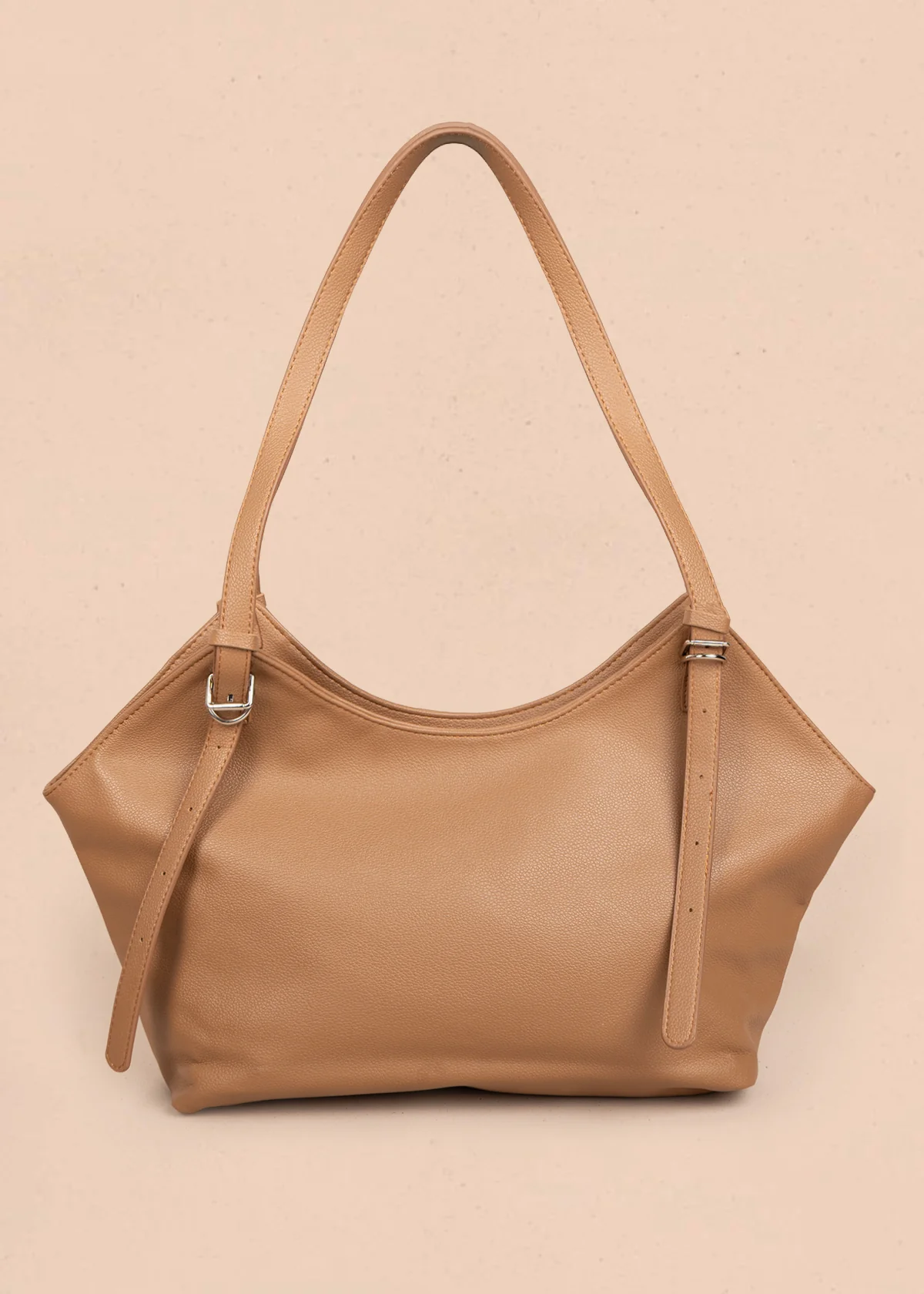 Bolso tipo shopping color miel texturizado 106183 - Image 4