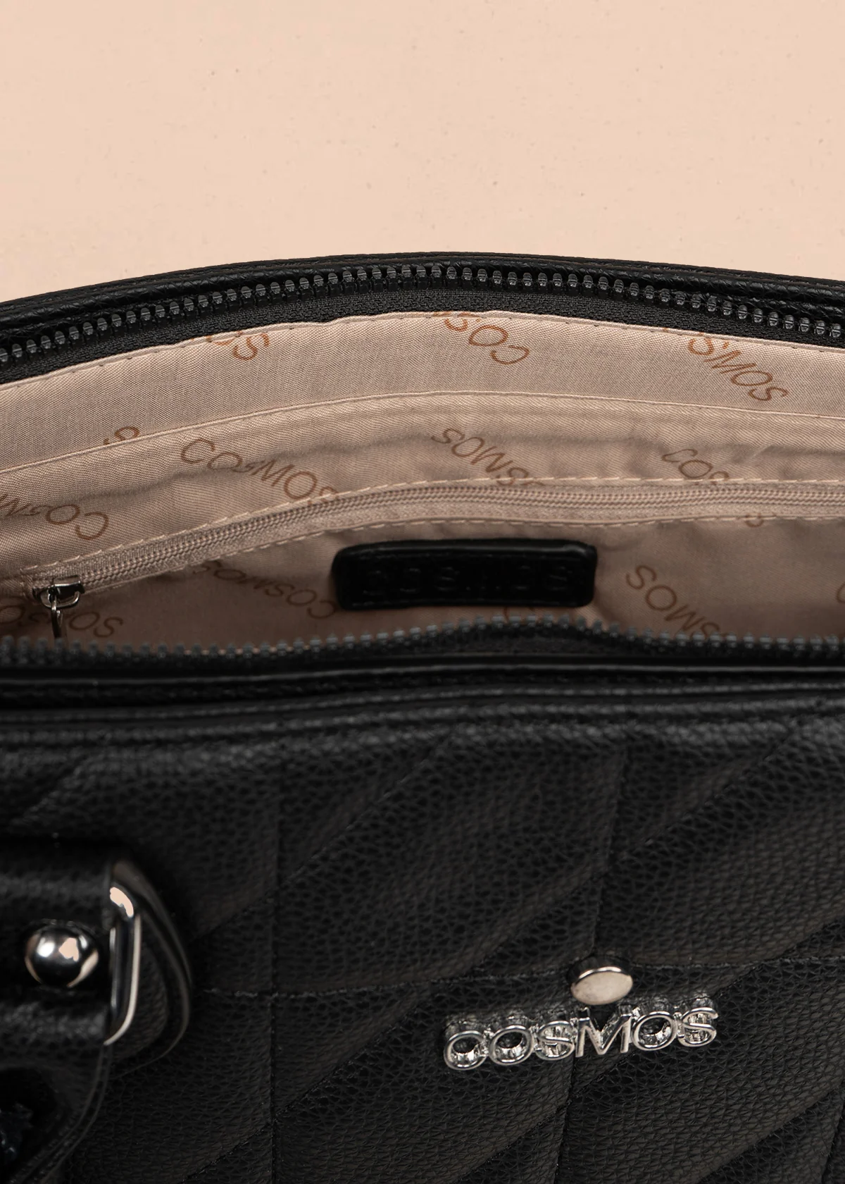 Bolso tipo shopping color negro textura acolchada 106287 - Image 6