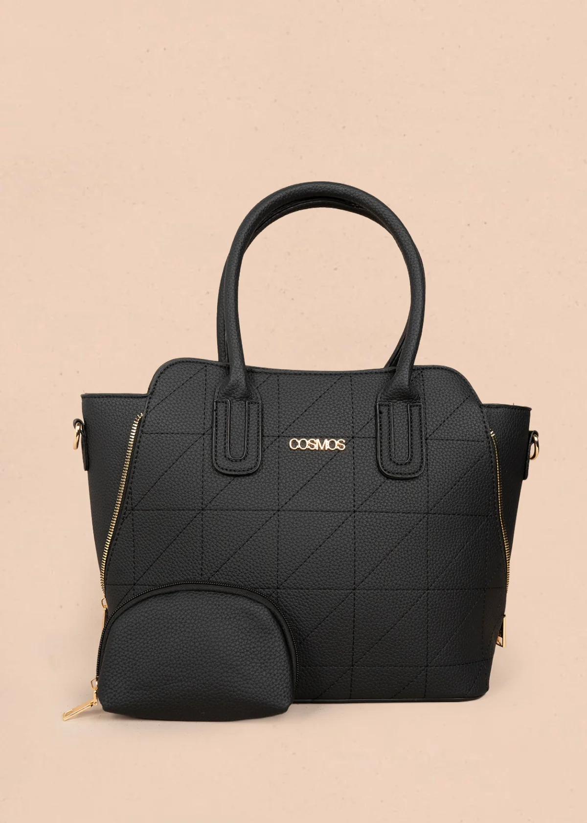 Bolso tipo shopping color negro con monedero 106288 - Image 5