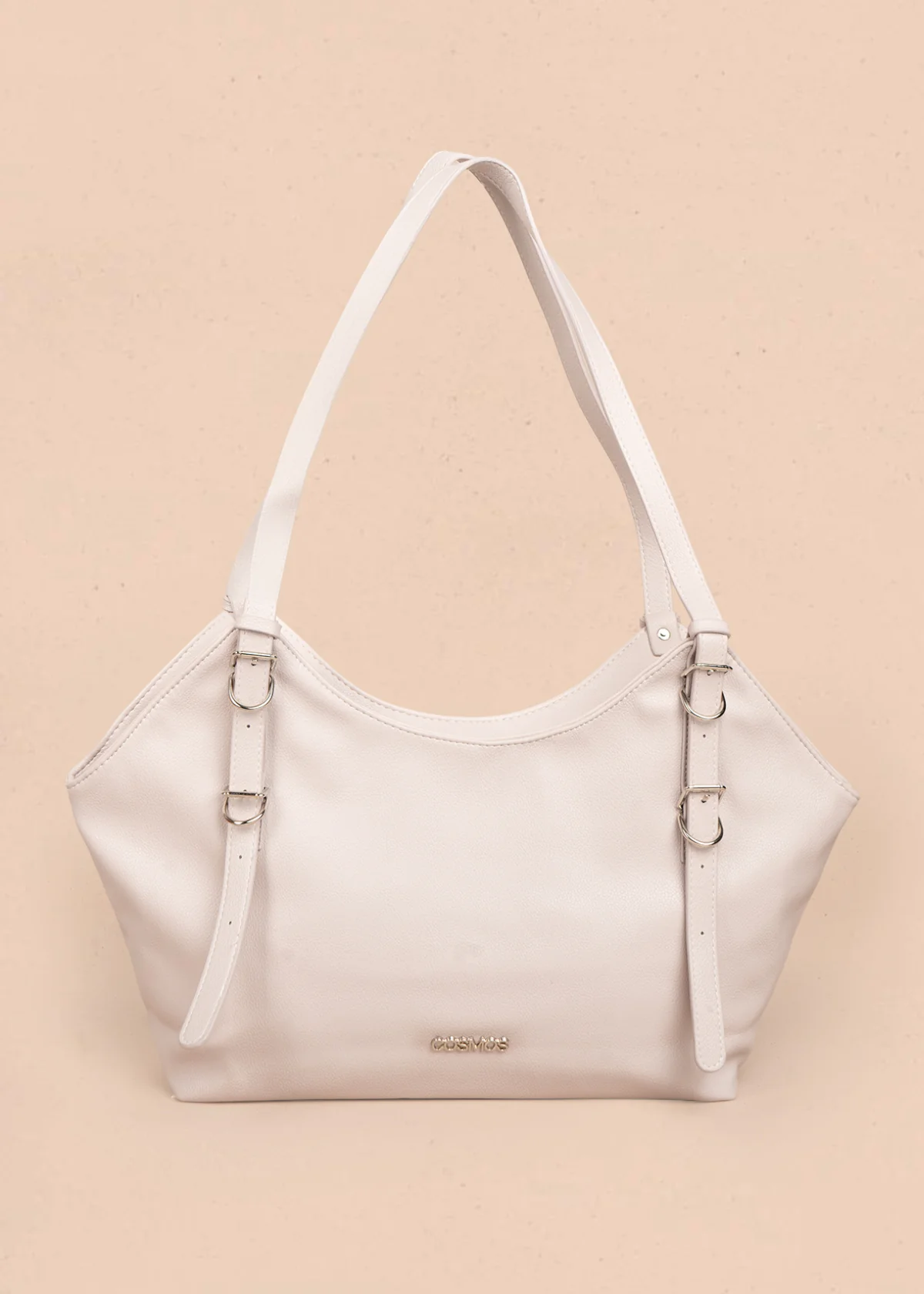 Bolso tipo shopping color nude texturizado 106183