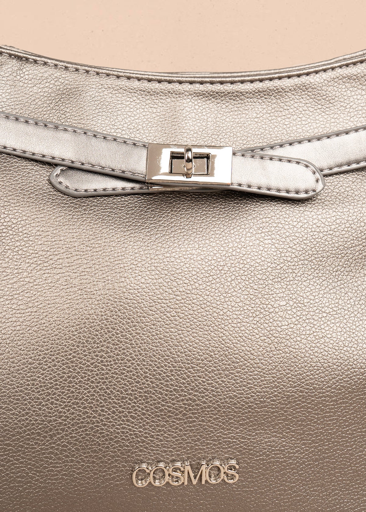 Bolso tipo shopping color plomo con correa frontal 106182 - Image 2