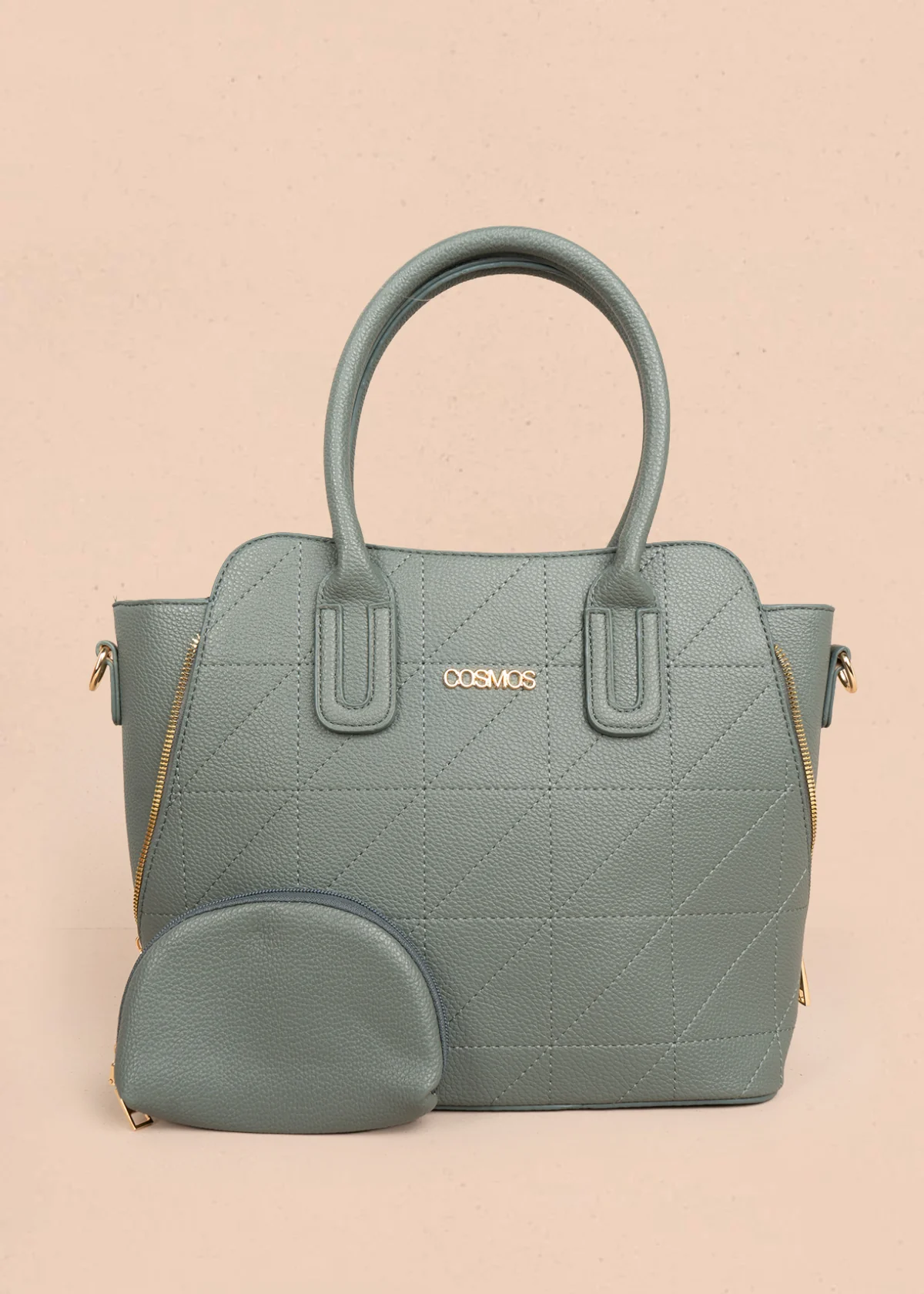 Bolso tipo shopping color verde con monedero 106288 - Image 5