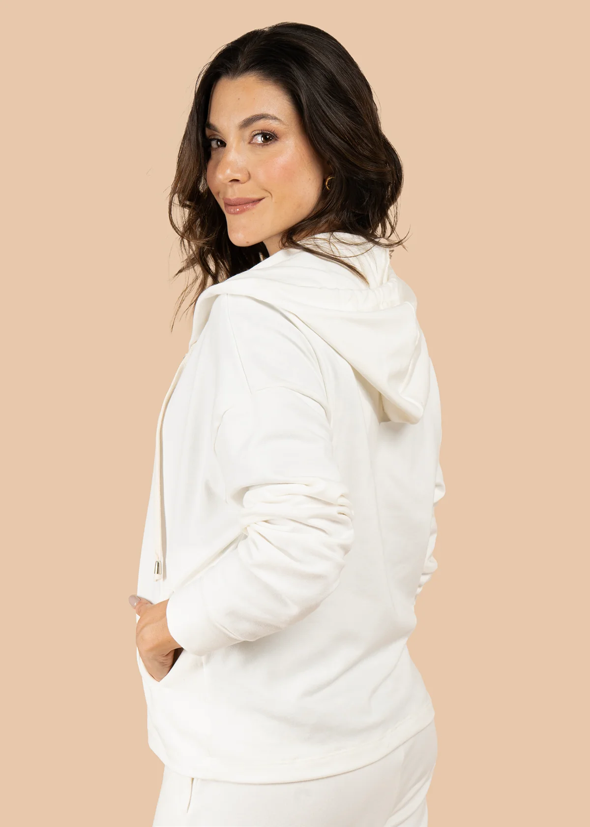 Buzo color beige con cremallera 105847 - Image 7