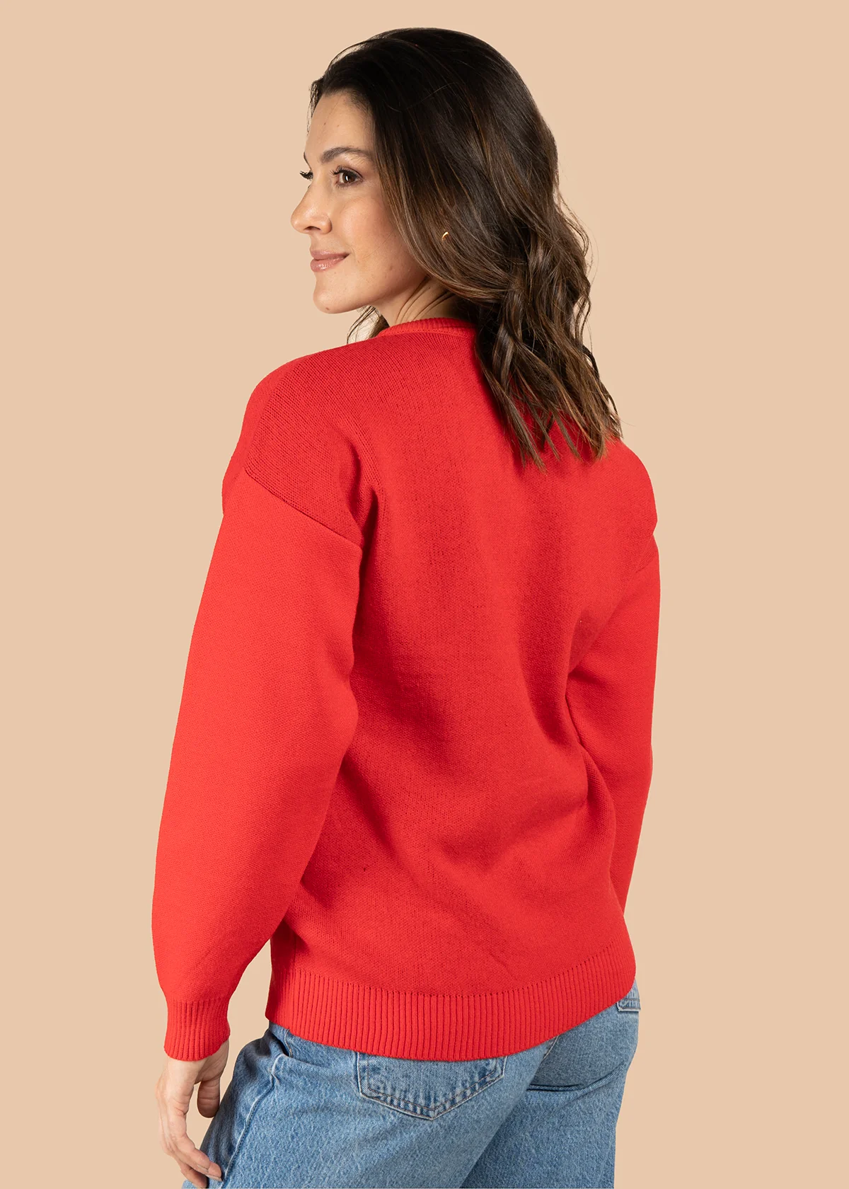 Buzo color rojo con estampado de oso 106065 - Image 3