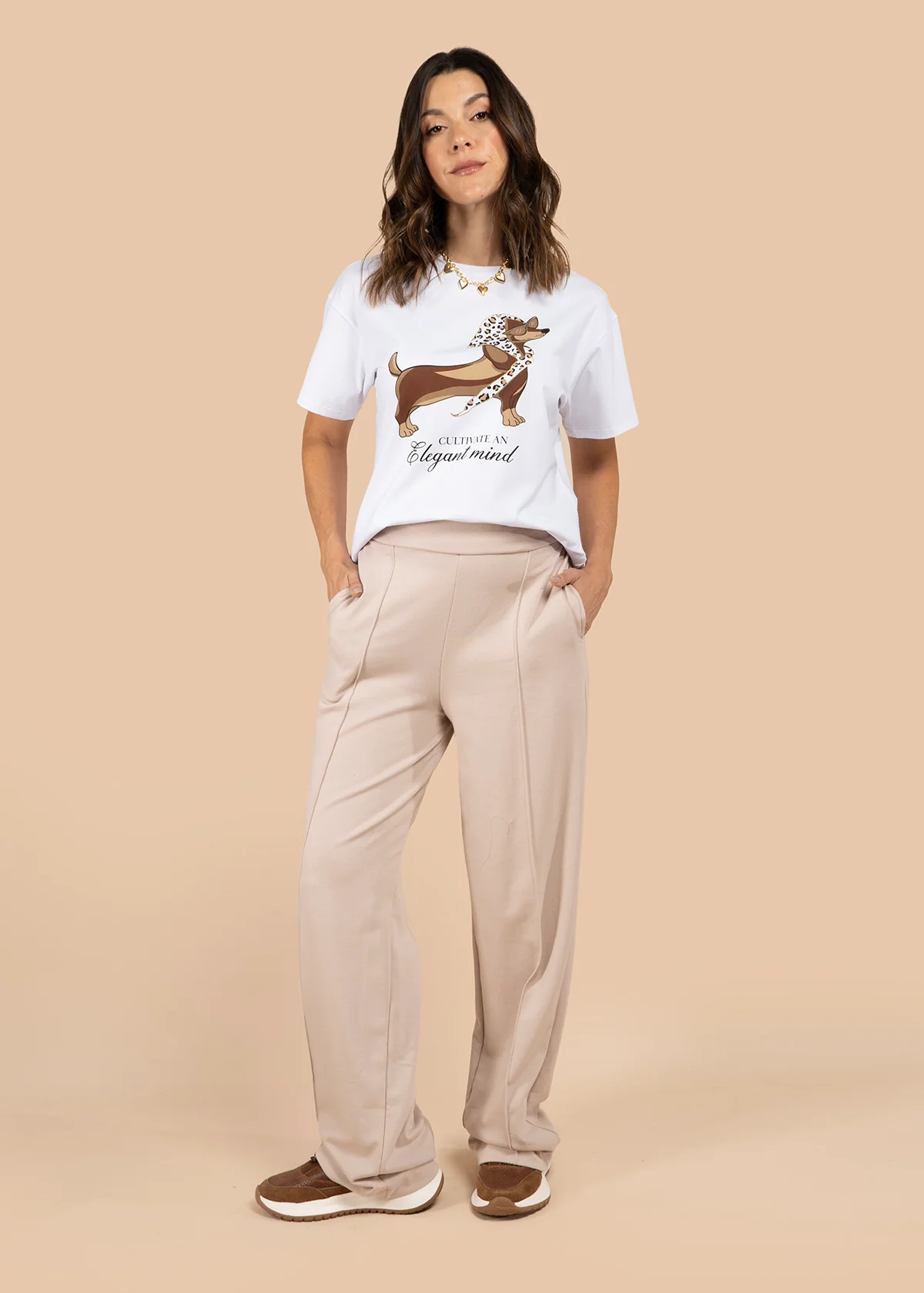 Camiseta color blanco con estampado 105881 - Image 3