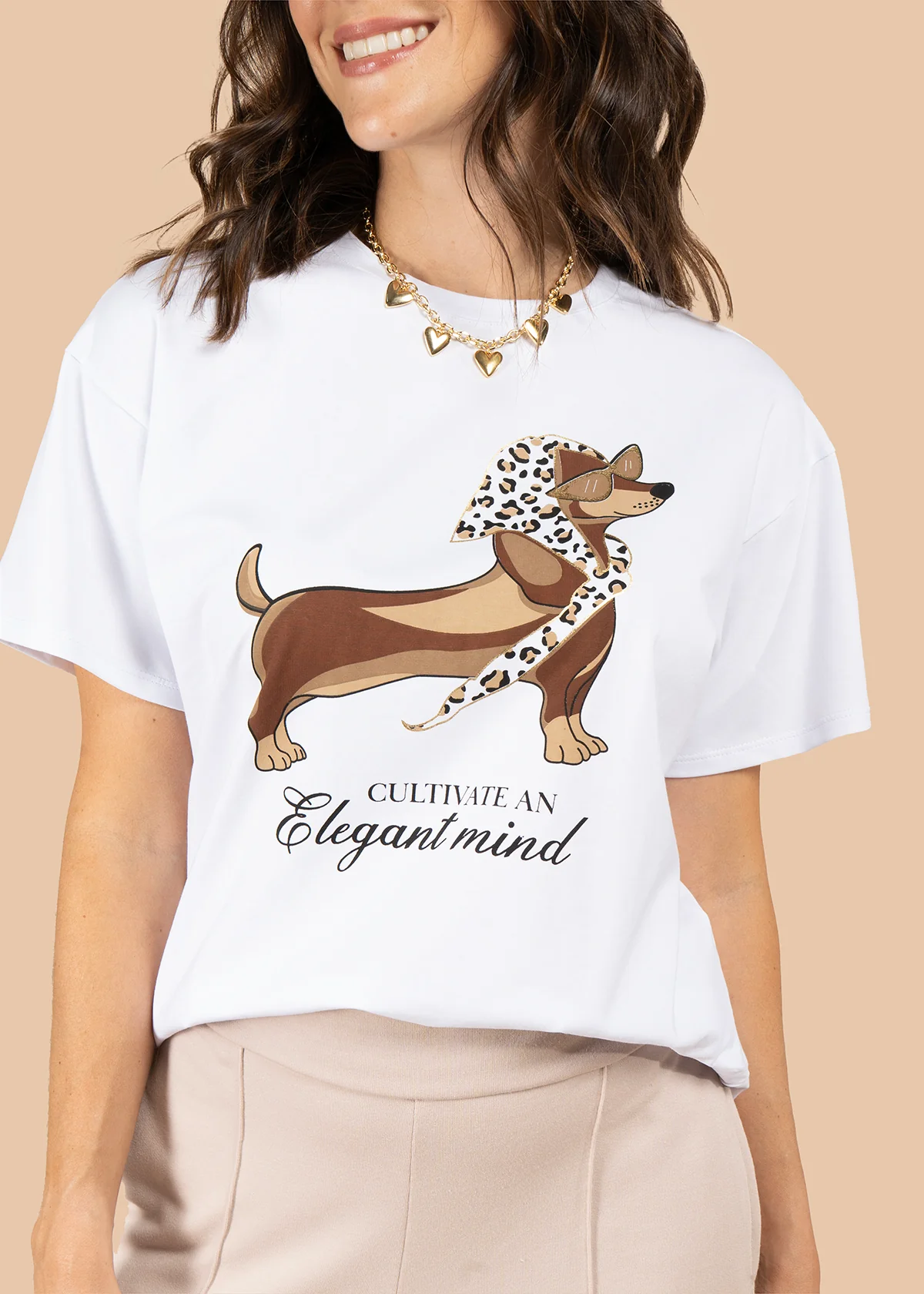 Camiseta color blanco con estampado 105881 - Image 4