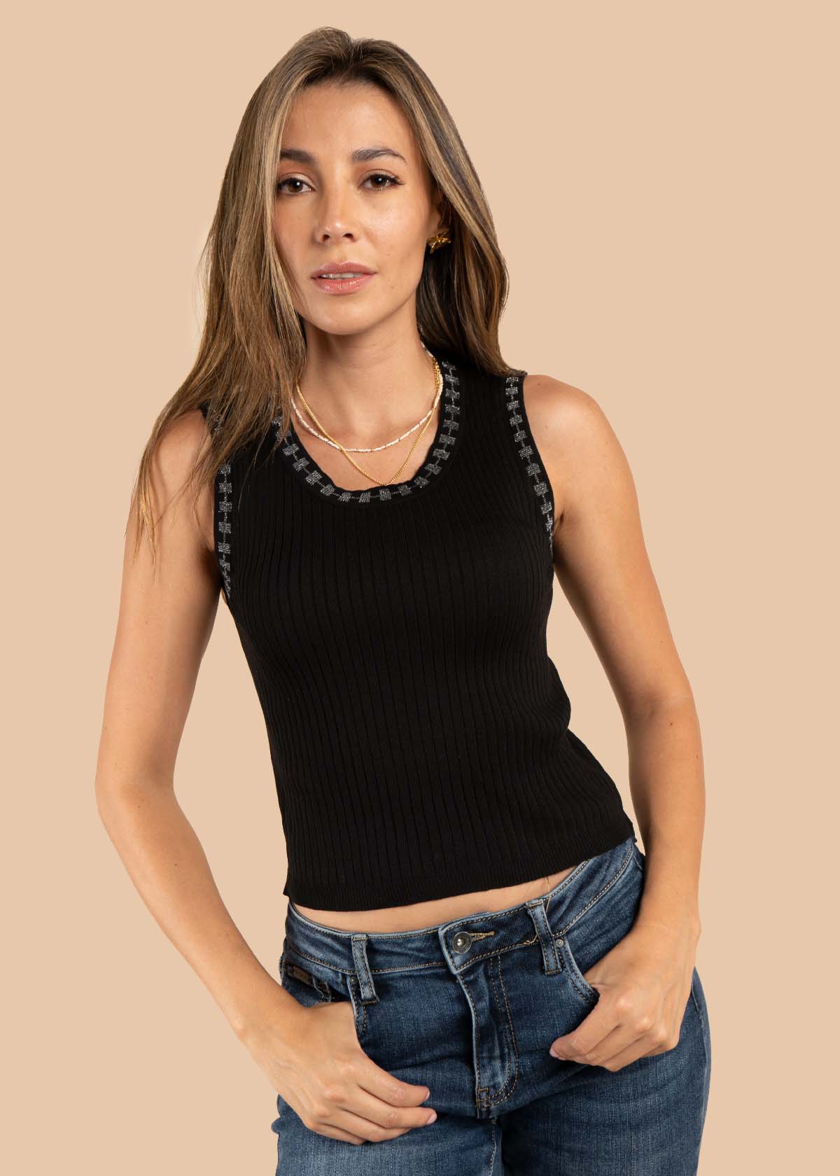 Camiseta color negro 105701 - Image 3