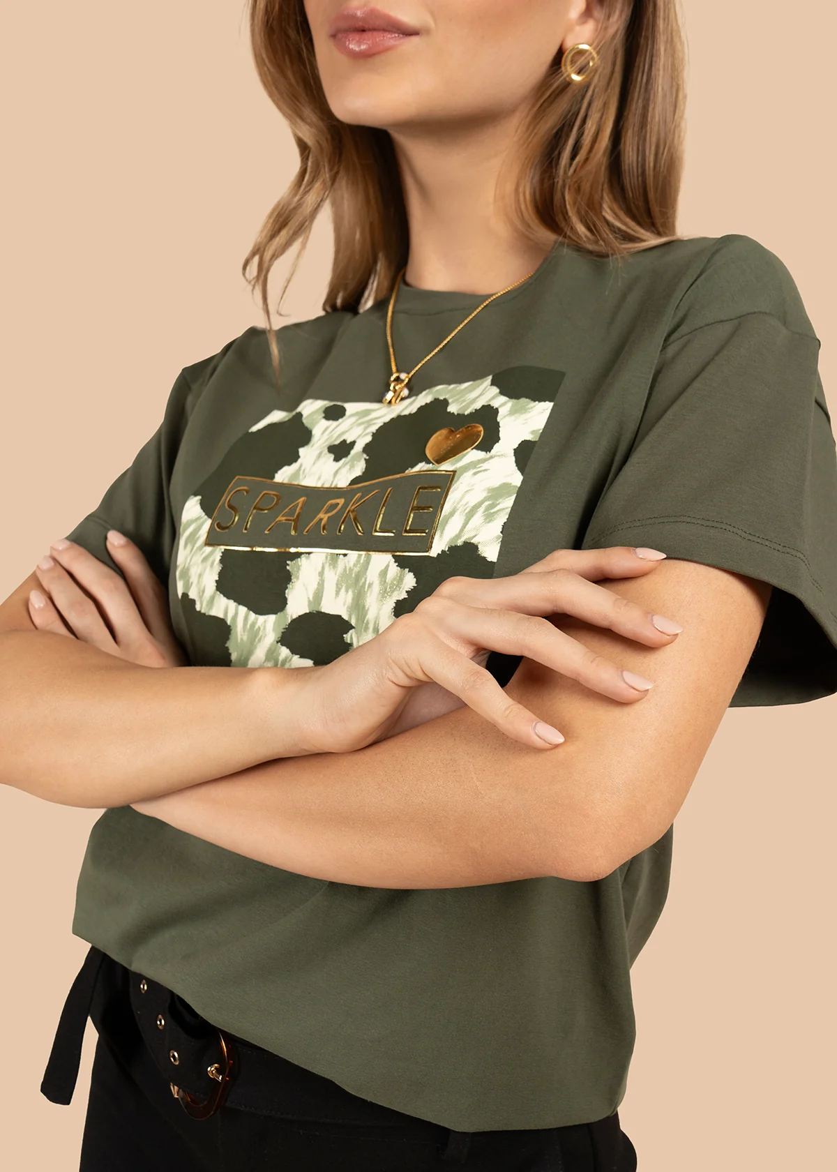 Camiseta color verde con estampado 105883 - Image 5