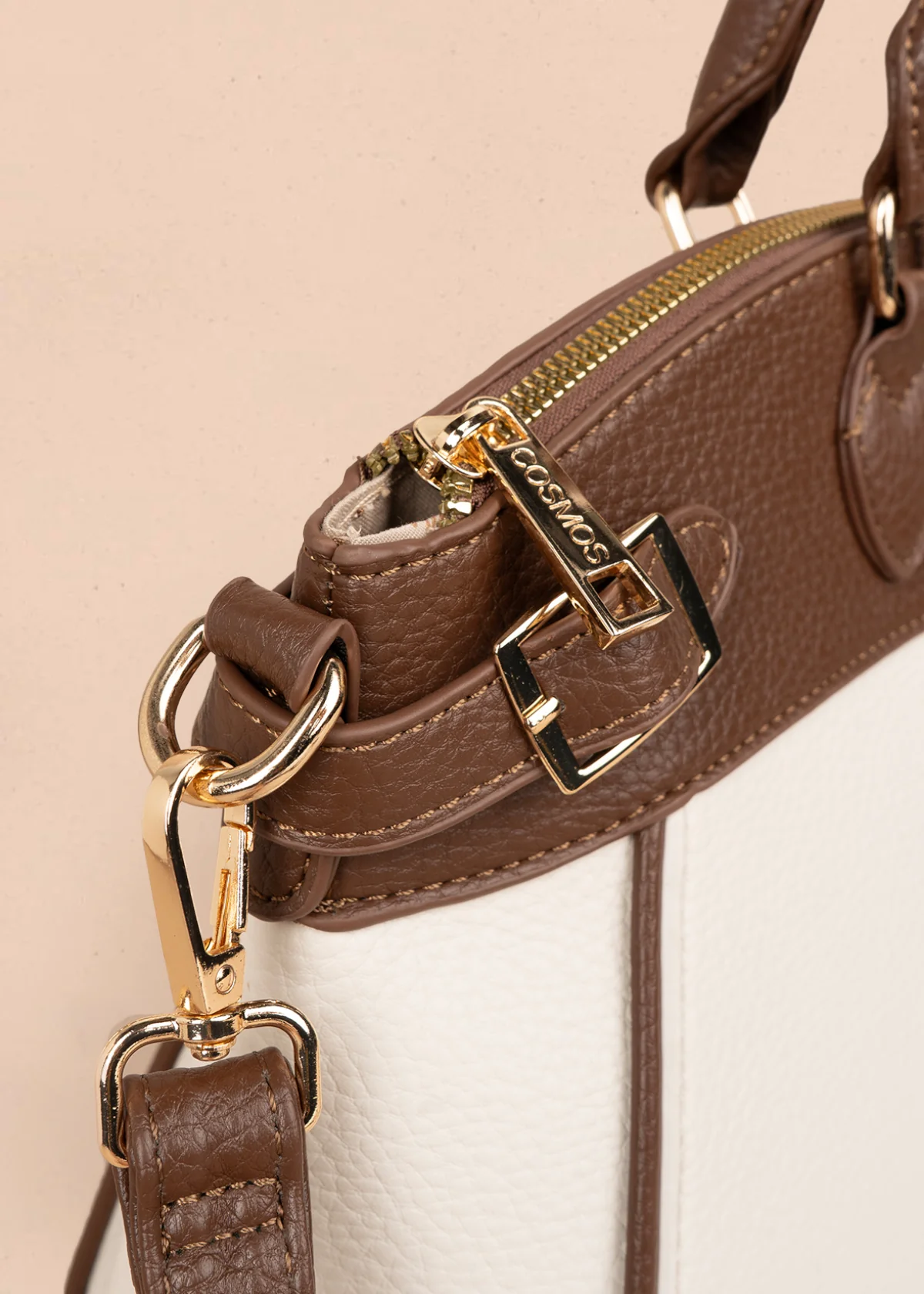Bolso tipo cartera color beige 106181 - Image 4