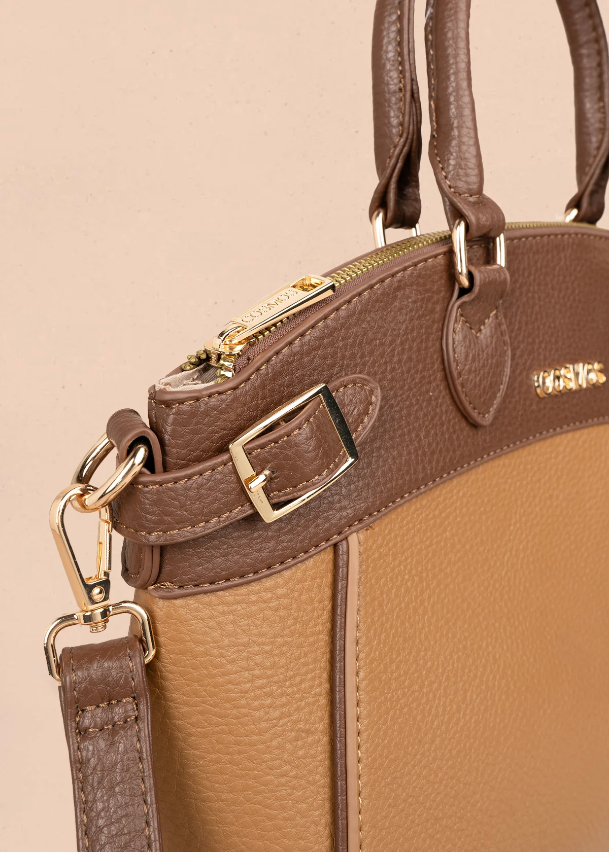 Bolso tipo cartera color miel 106181 - Image 3