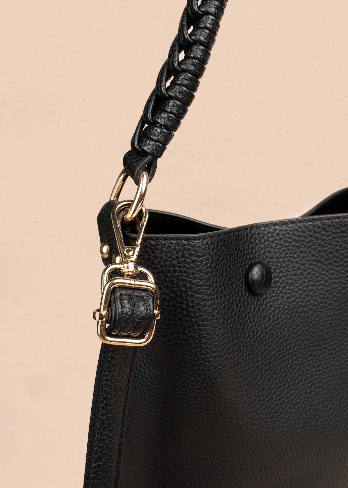 Bolso tipo cartera color negro 106786 - Image 3
