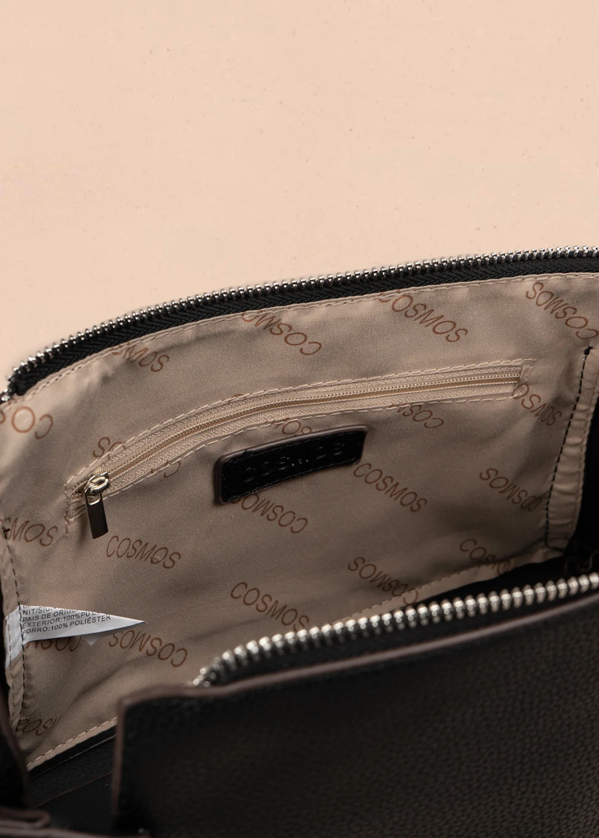 Bolso tipo cartera color negro con broche frontal 106985 - Image 5