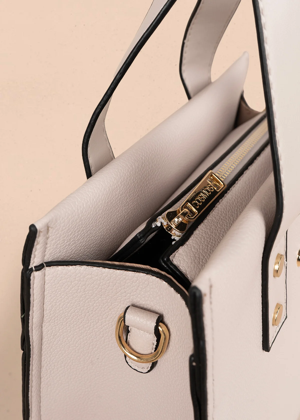 Bolso tipo cartera color nude 106323 - Image 3
