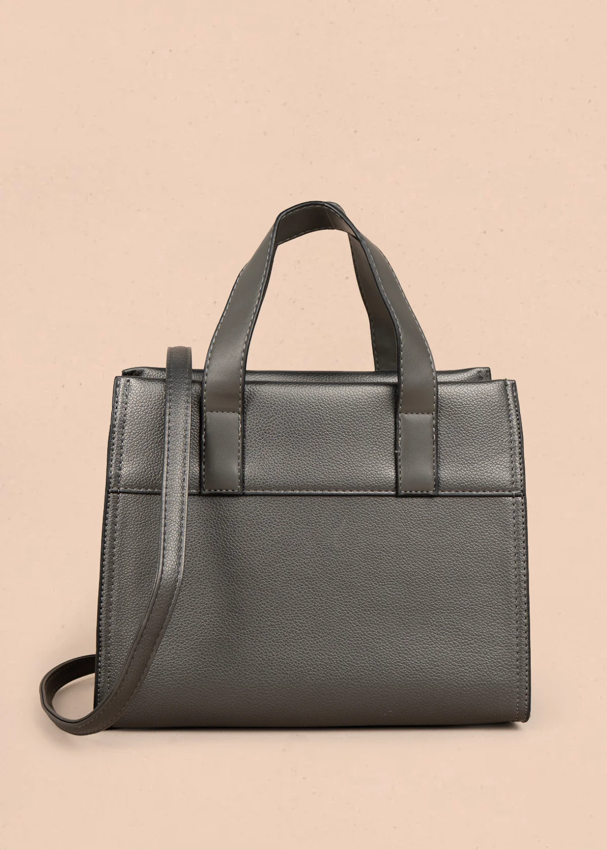 Bolso tipo cartera color plomo 106323 - Image 5