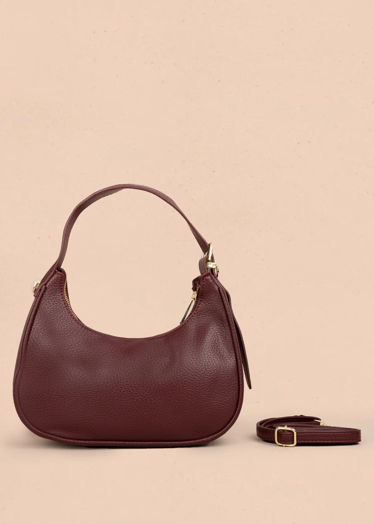 Bolso tipo cartera color vinotinto con pañoleta 106188 - Image 4
