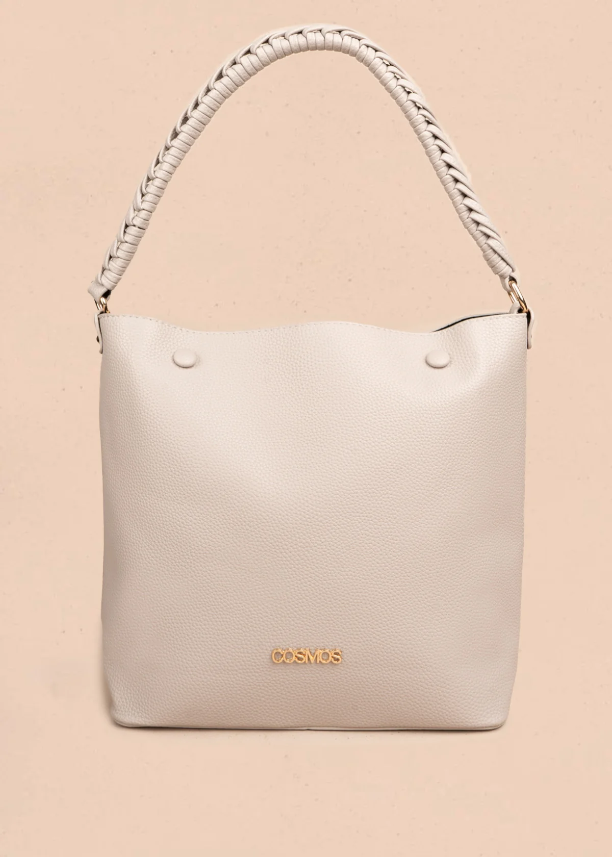 Bolso tipo cartera color taupe 106786