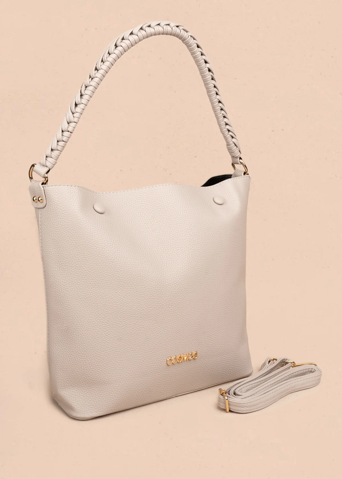 Bolso tipo cartera color taupe 106786 - Image 2