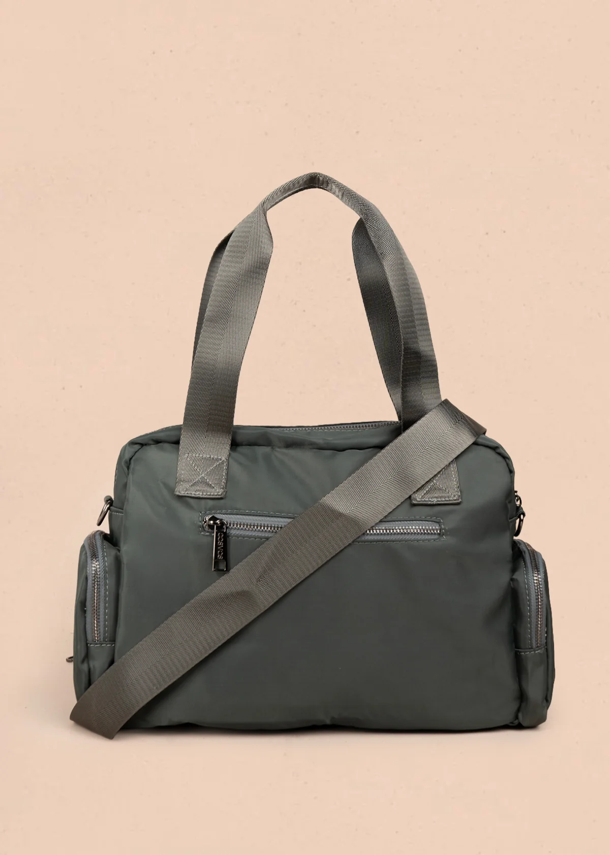 Bolso tipo cartera color verde con bolsillos frontales y laterales 106293 - Image 3