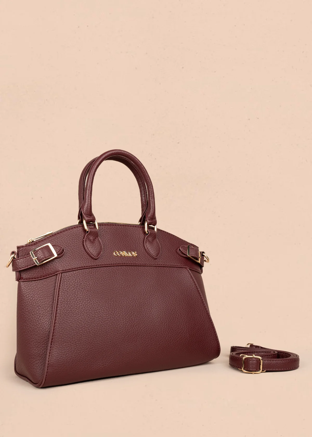 Bolso tipo cartera color vinotinto 106181 - Image 2