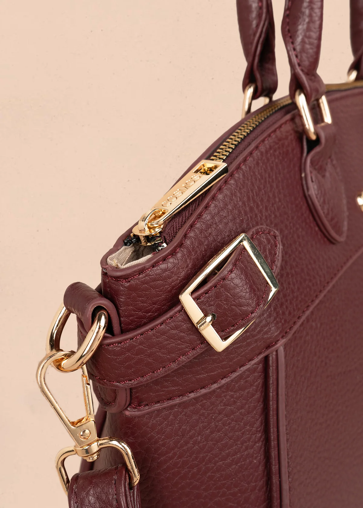 Bolso tipo cartera color vinotinto 106181 - Image 3