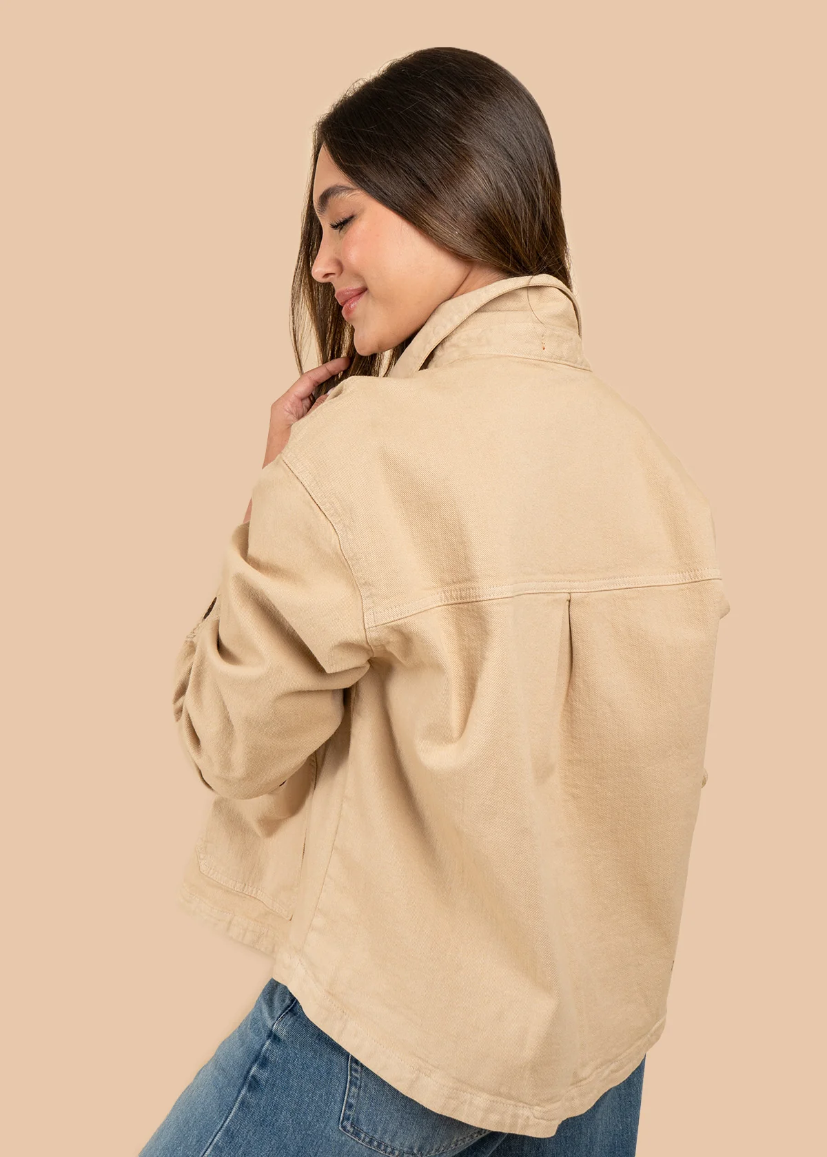 Chaqueta color camel con botones 106394 - Image 2