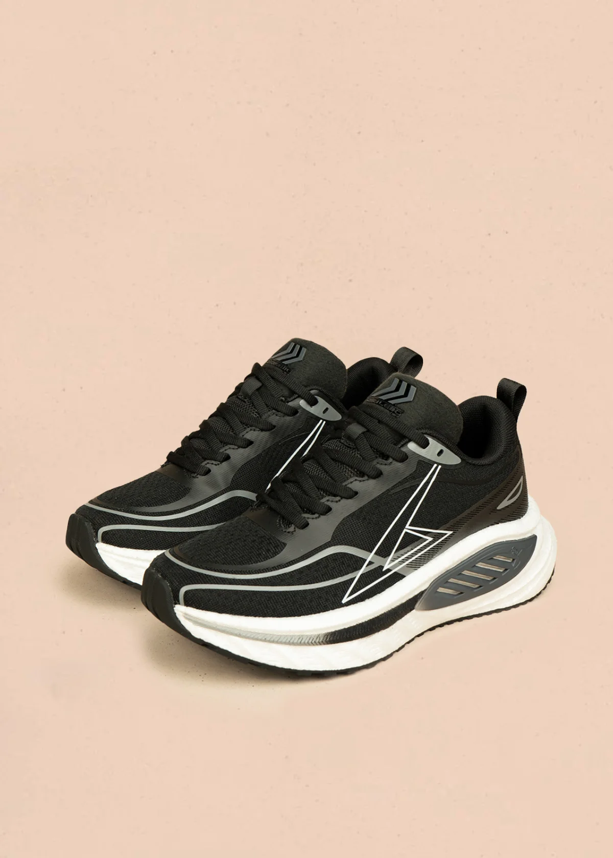 Tenis deportivos color negro con suela blanca 106446 - Image 3