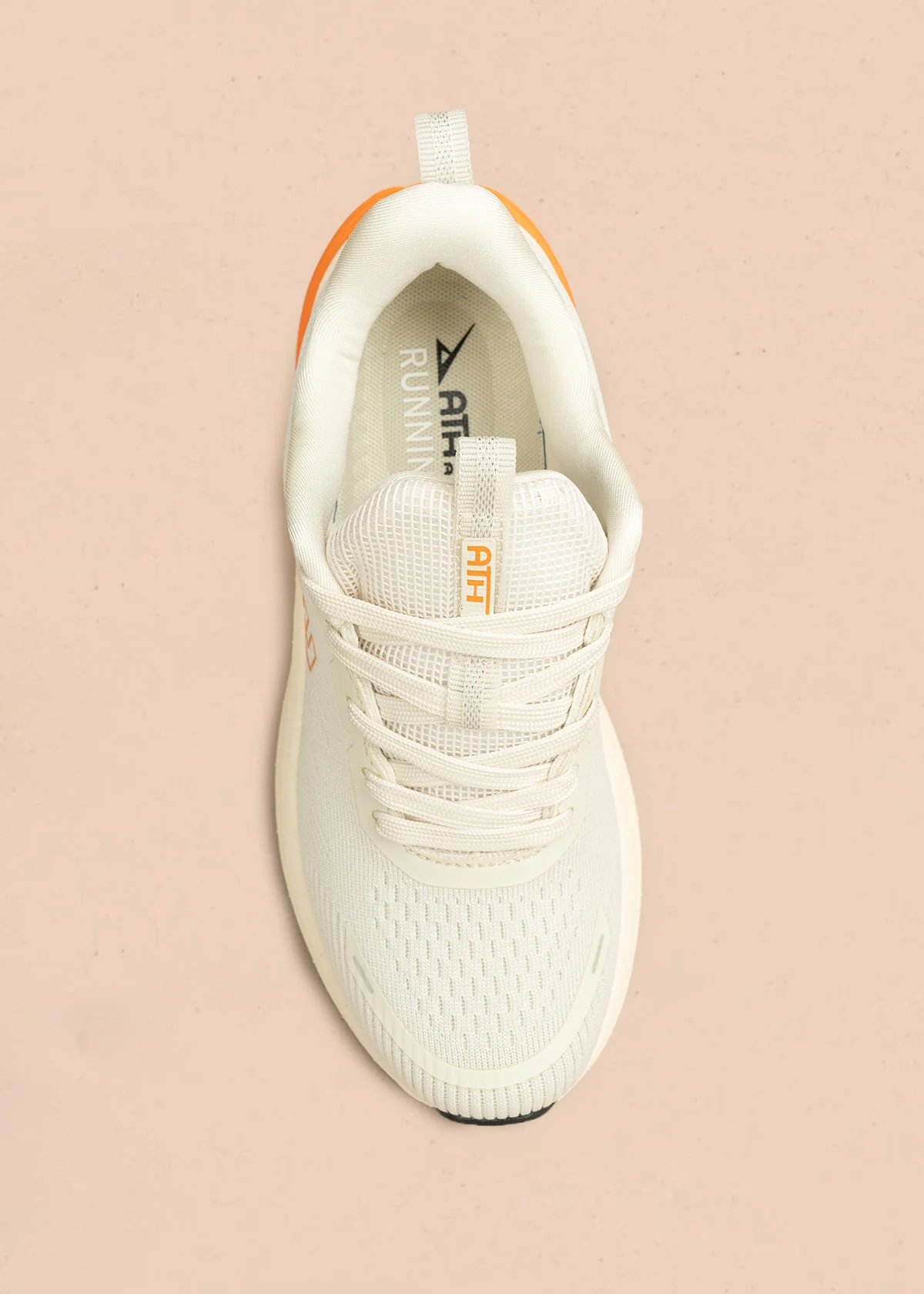 Tenis deportivos color beige con detalle naranja en suela 106690 - Image 6