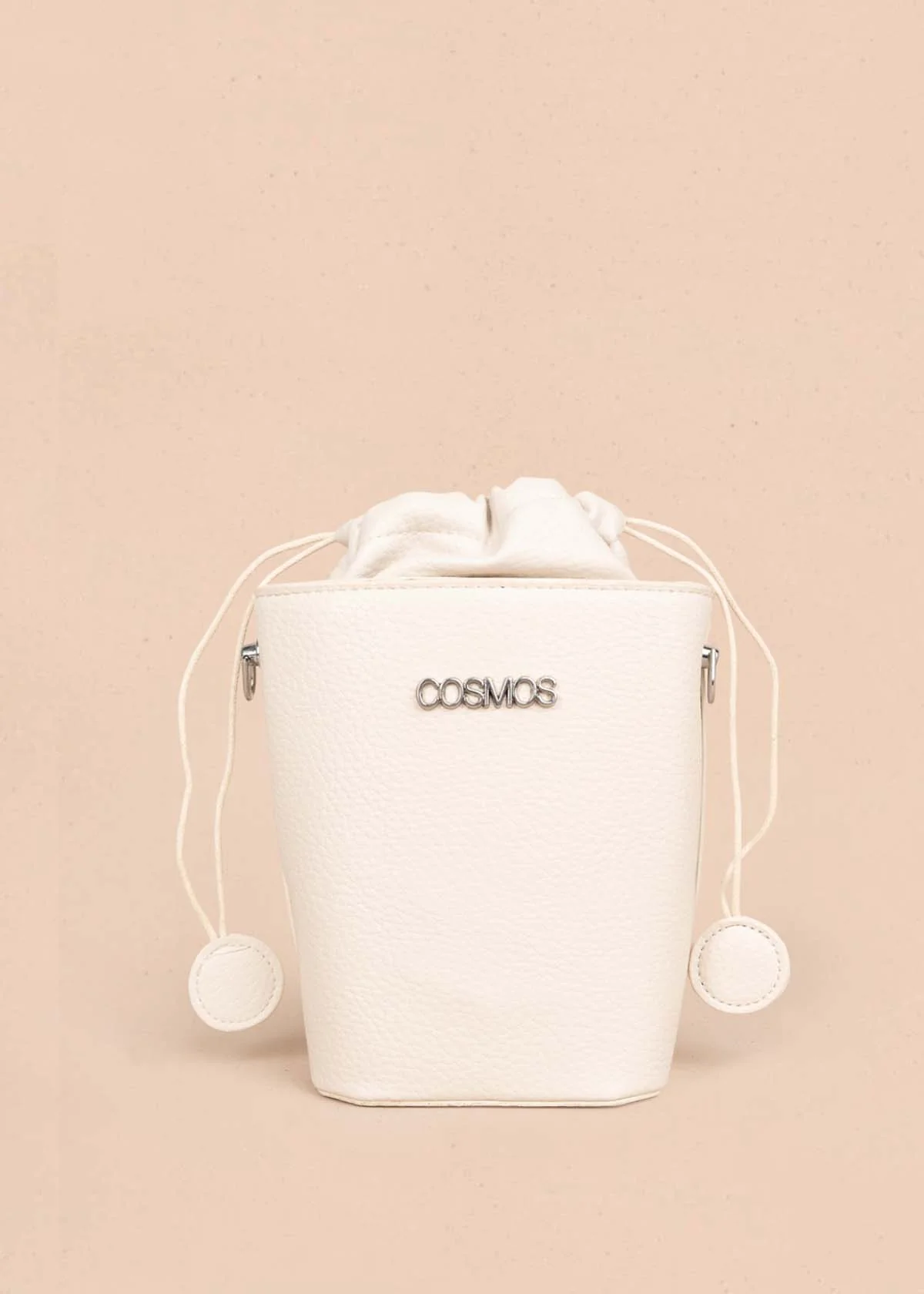 Bolso manos libres color beige con cierre cordón 106328