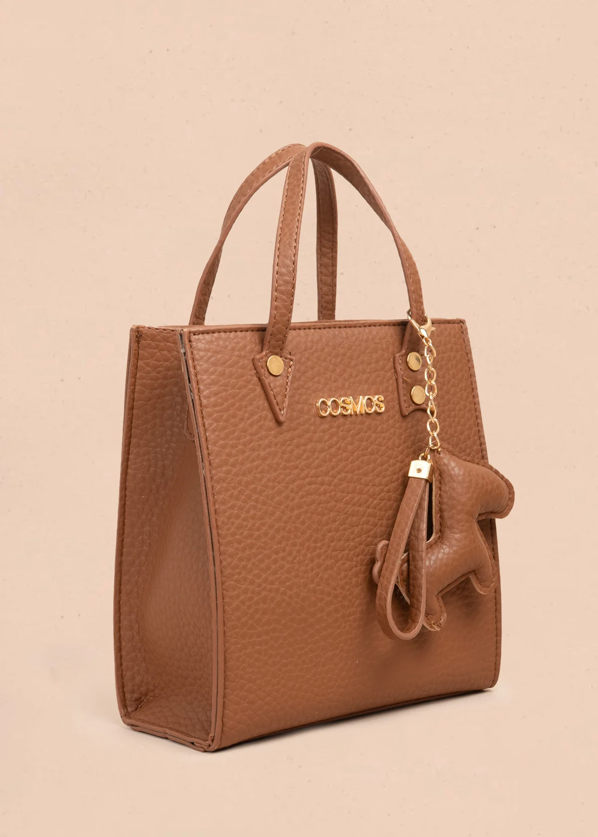 Bolso manos libres color miel con llavero 106984 - Image 2