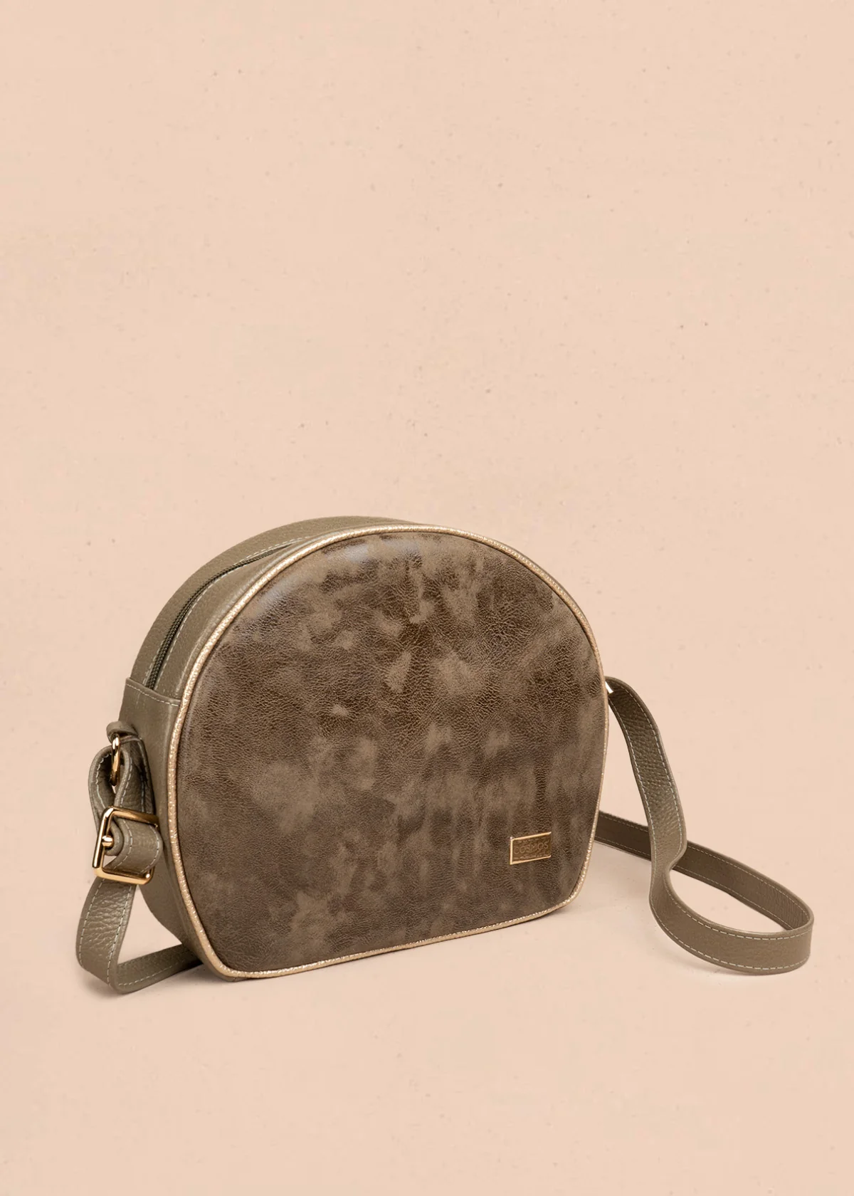 Bolso manos libres color verde con efecto desgastado 106621 - Image 6