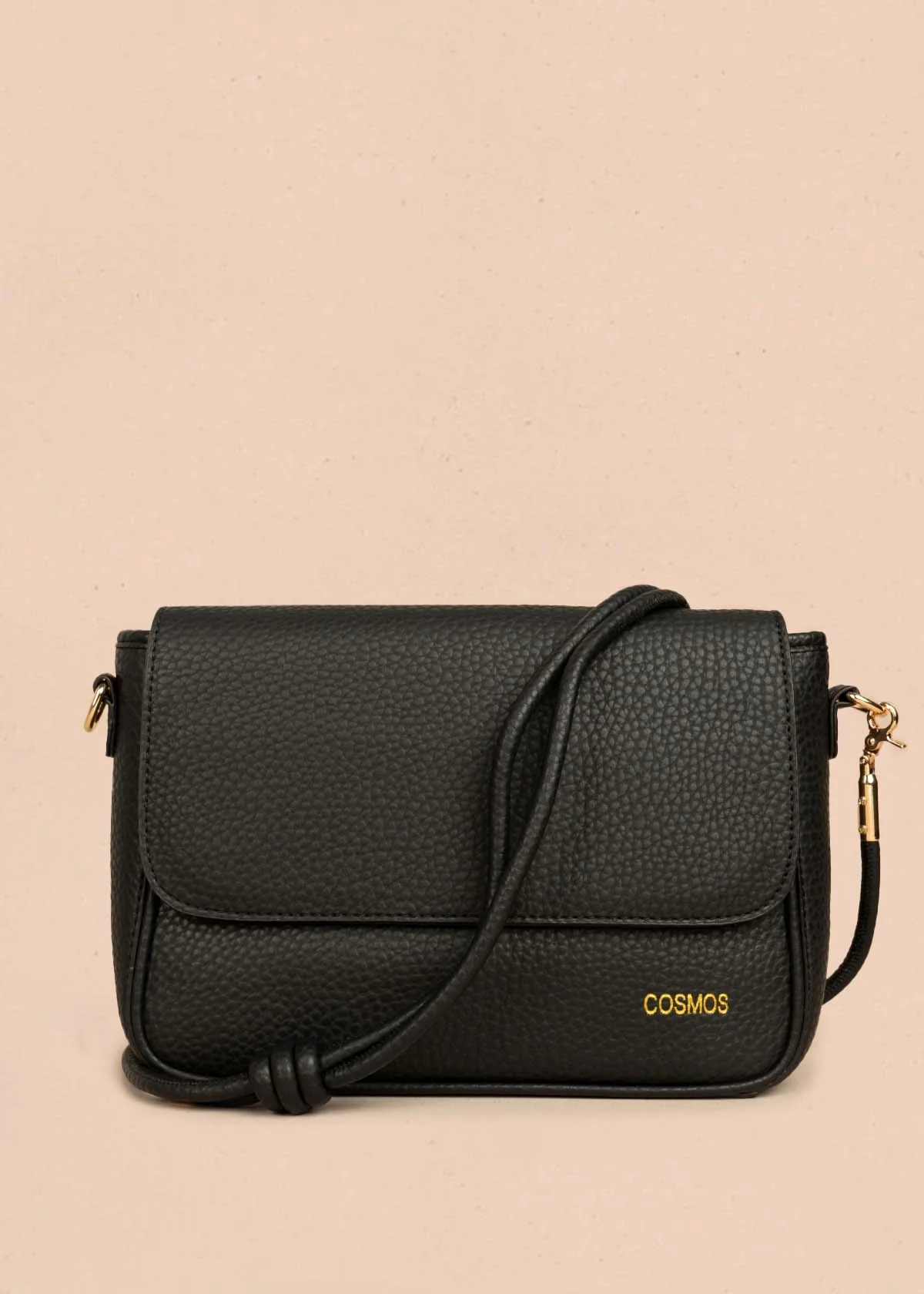 Bolso manos libres color negro texturizado 106325 - Image 5