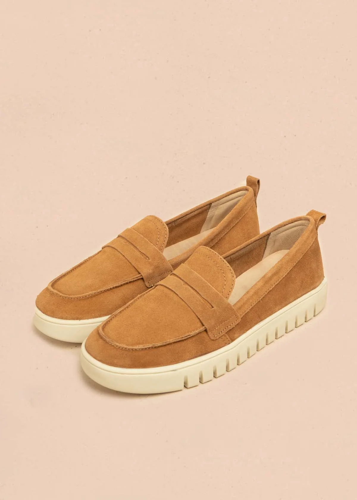 Mocasines en cuero color miel 105983 - Image 3