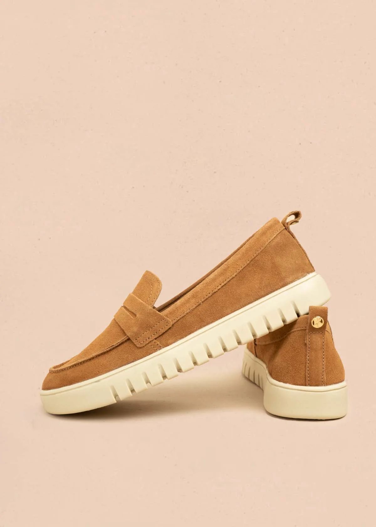 Mocasines en cuero color miel 105983 - Image 5