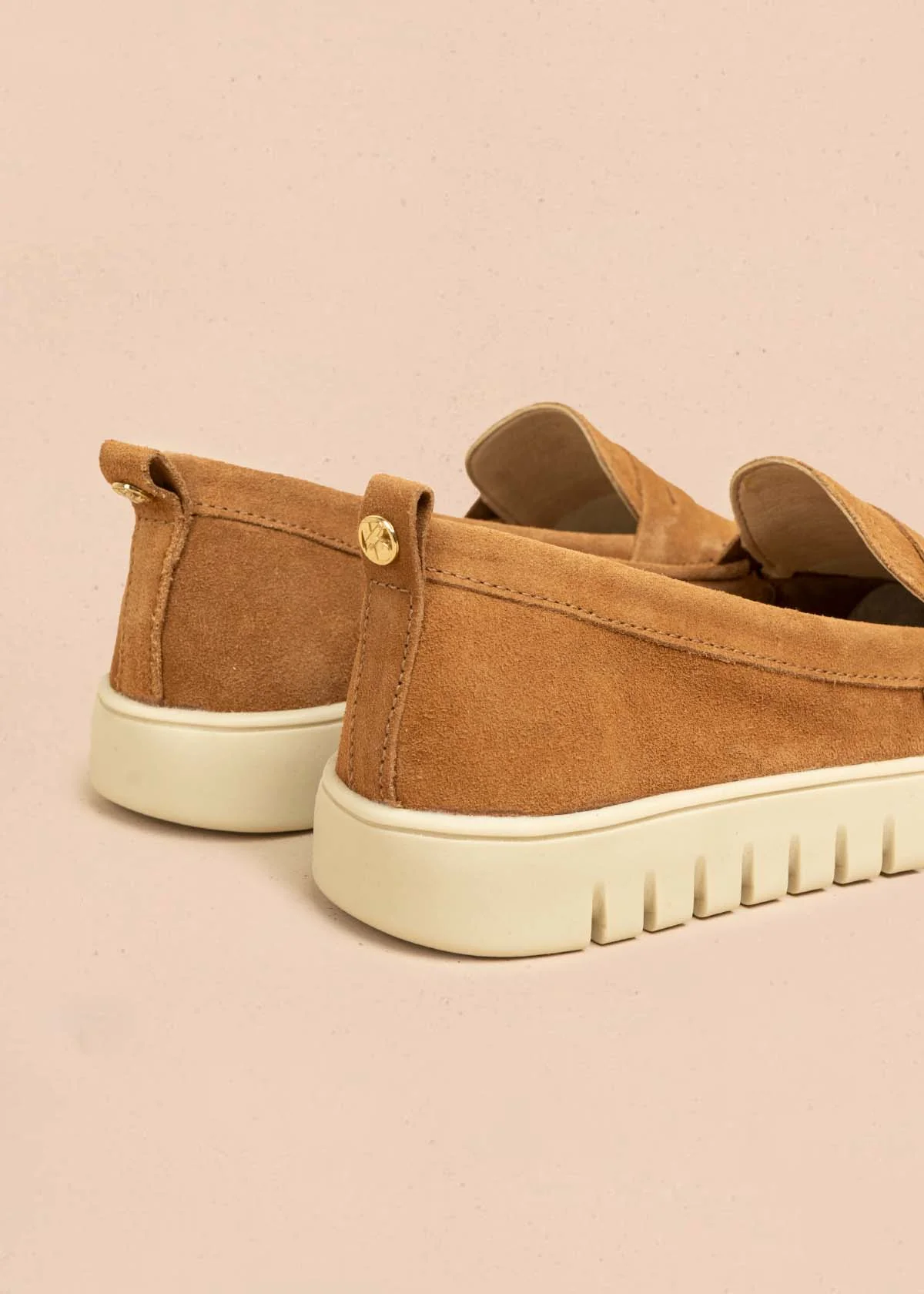 Mocasines en cuero color miel 105983 - Image 6