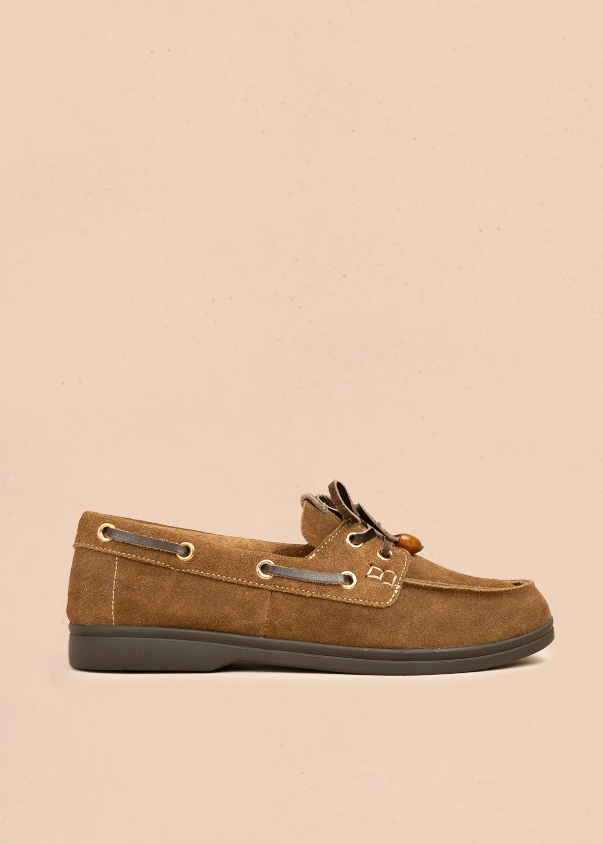 Mocasines de cuero carnaza color miel 106655
