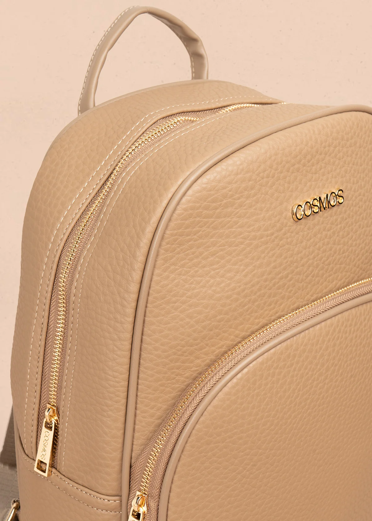 Morral casual color moca con cierre frontal 106986 - Image 3
