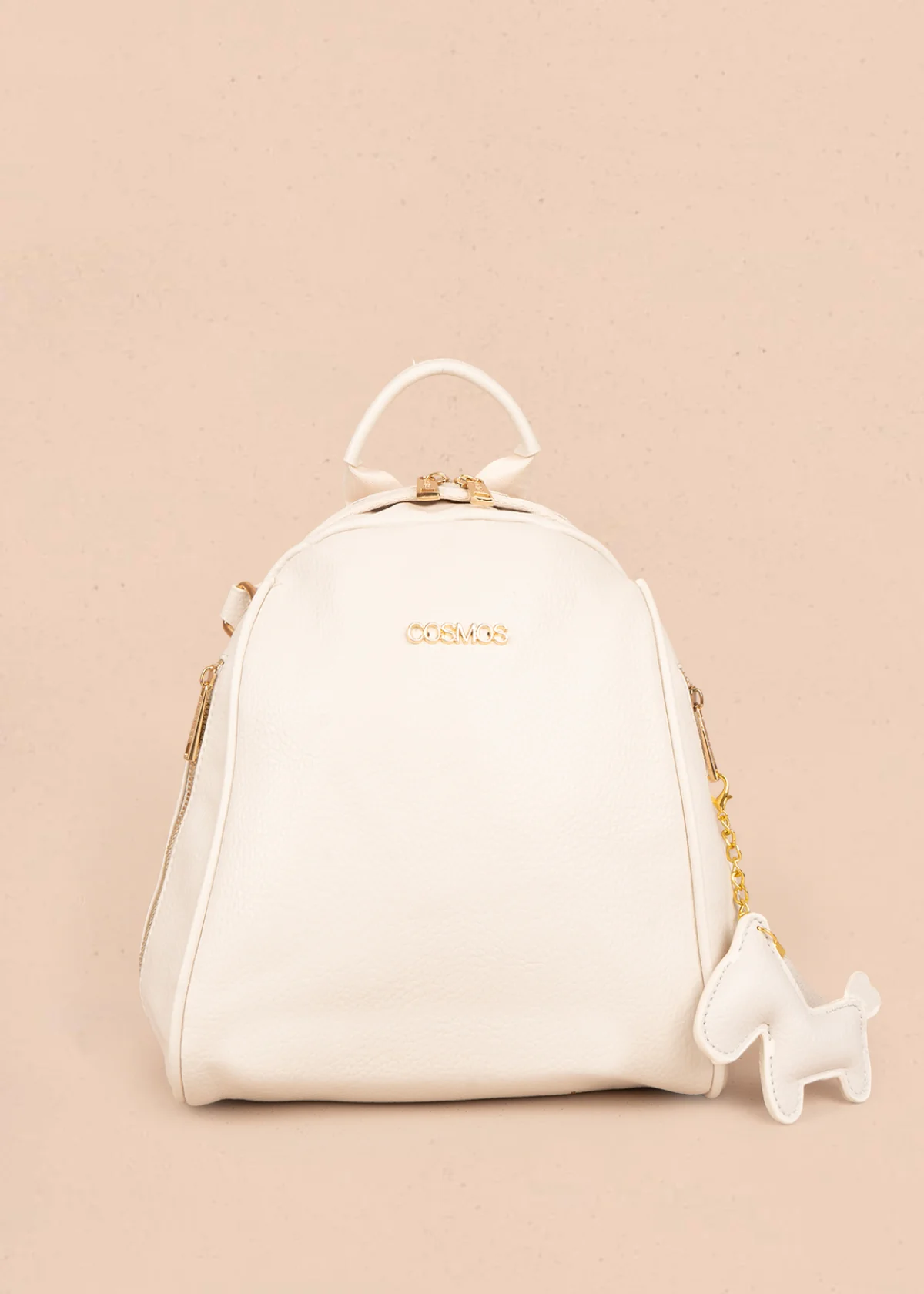 Morral en color crema con detalle de llavero 106326