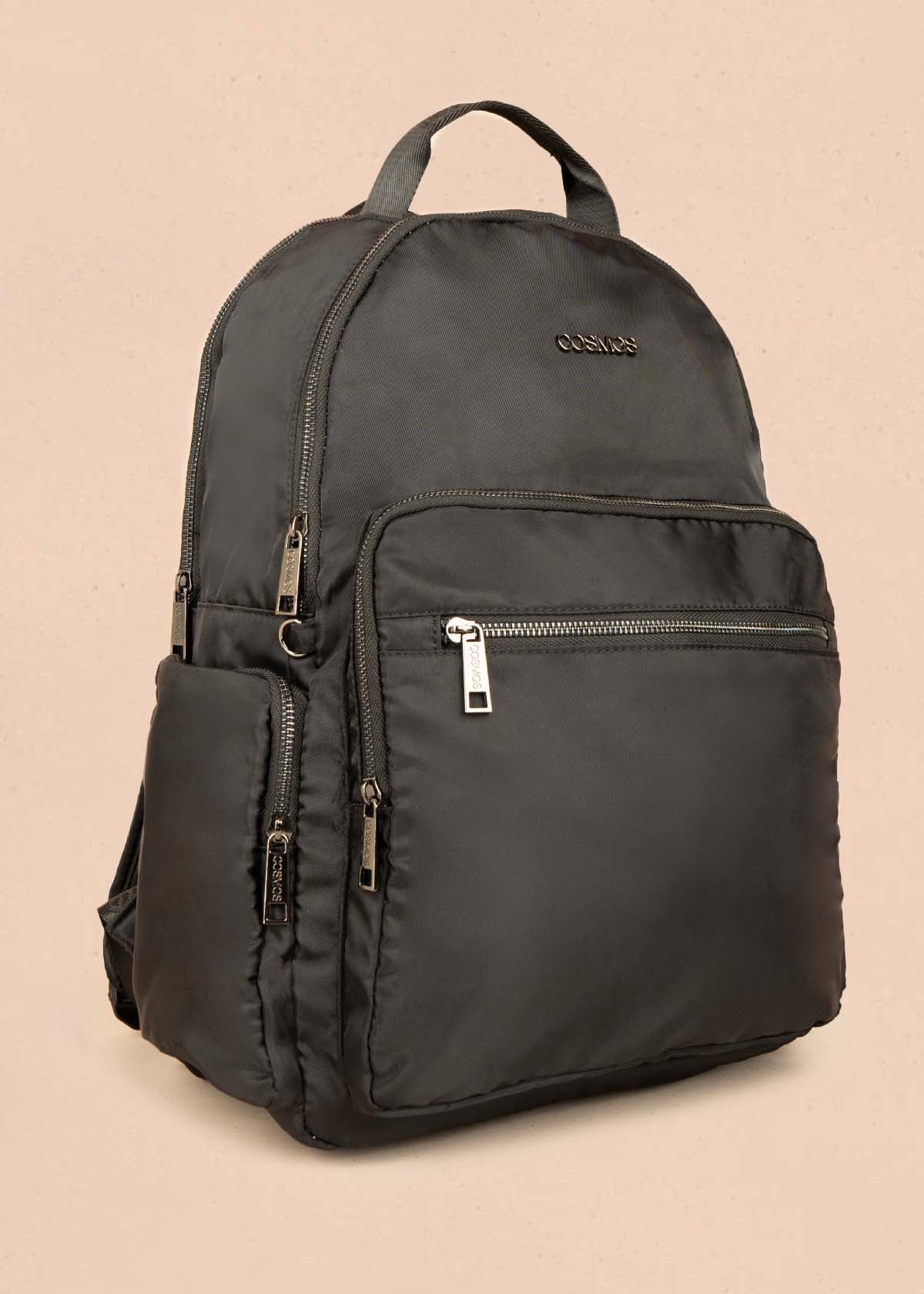 Morral color negro con bolsillos frontales 106299 - Image 2