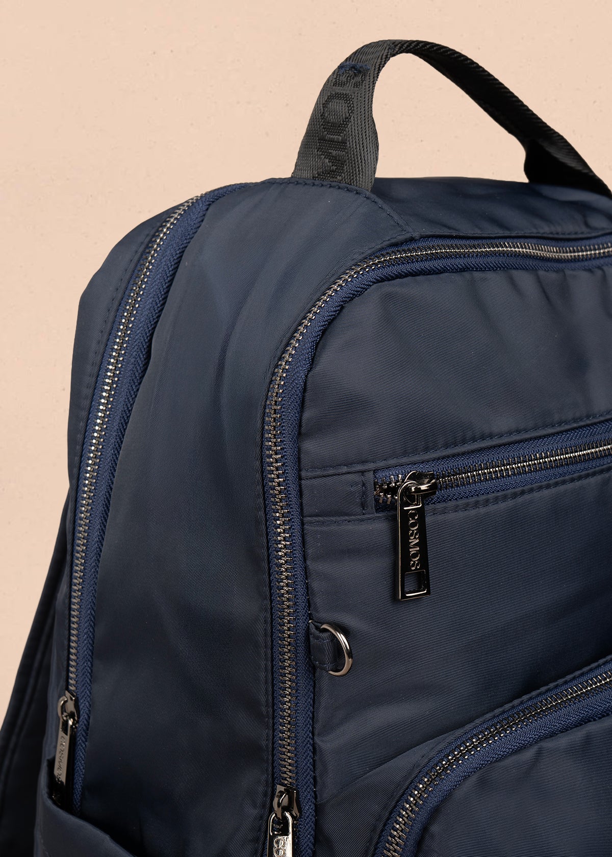 Morral color azul en textil con bolsillos delanteros 106298 - Image 3